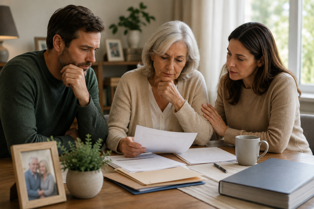 Family reviewing estate documents during a Probate consultation