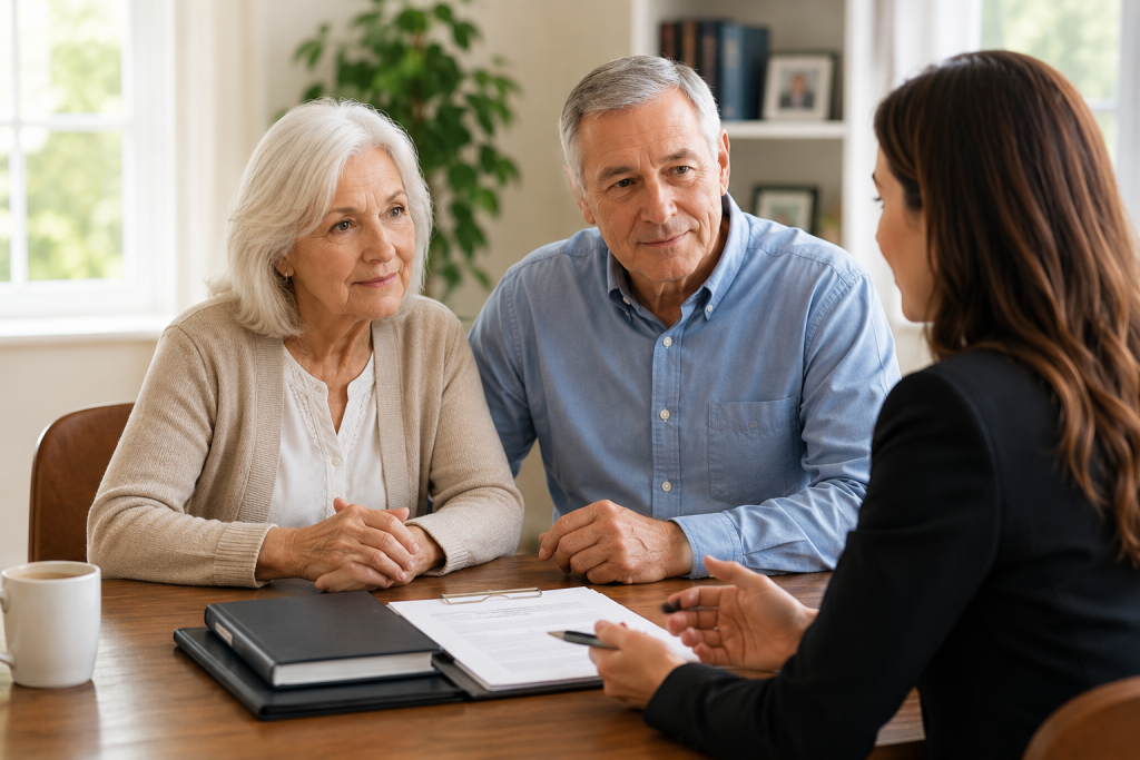 Family discussing Medicaid Planning options with attorney in Florida